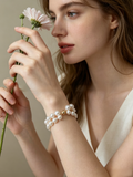 French Style Layered Pearl Bracelet for Women