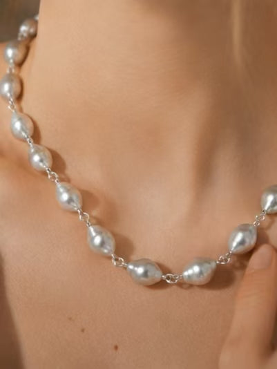 Large Baroque Pearl Strand Necklace