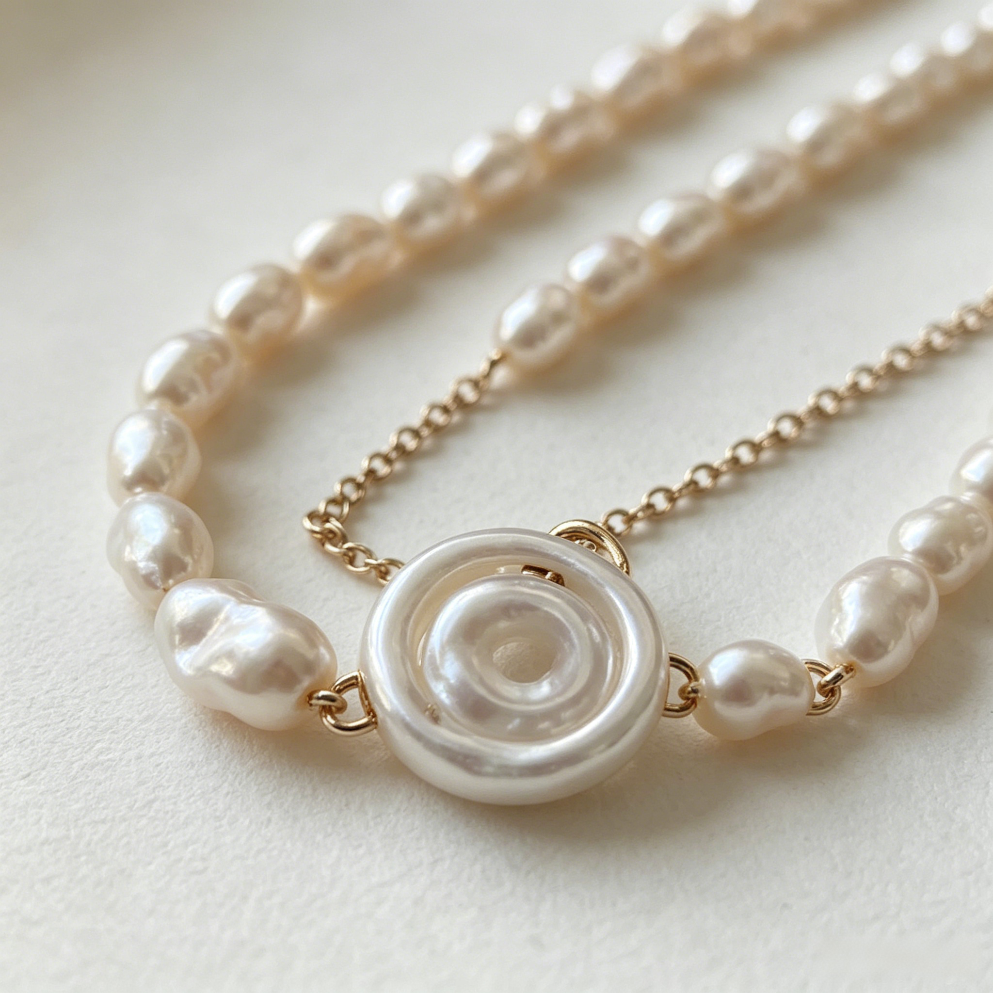 Women’s Retro Roman Inspired Pearl Choker Necklace