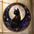 🔥Last Day 50% OFF - 🌙 DIY Celestial Black Cat Window Hanging Kit | 3D Pearl Bead Suncatcher 🔮✨
