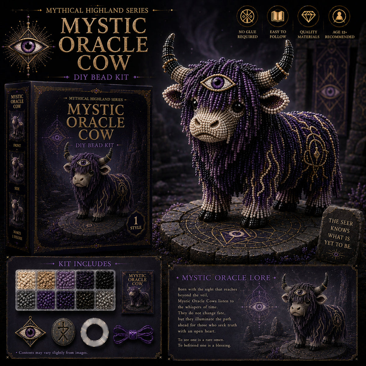 🔥Last Day BUY 3 GET 1 FREE🐮 Mythical Highland DIY Bead Kit Collection