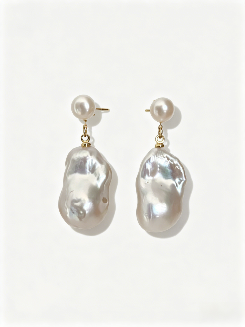 Baroque Statement Pearl Drop Earrings