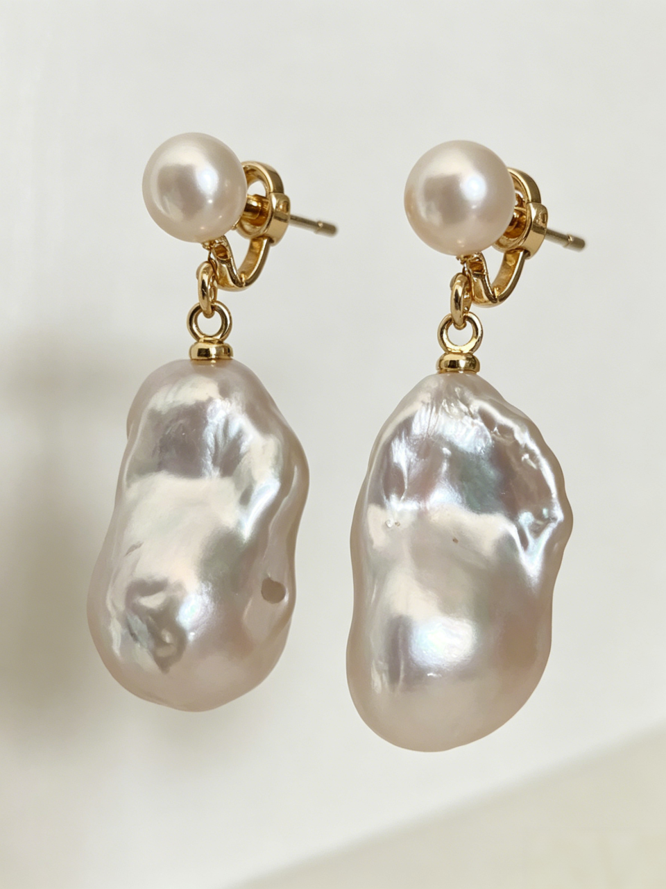 Baroque Statement Pearl Drop Earrings