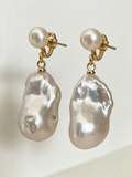 Baroque Statement Pearl Drop Earrings