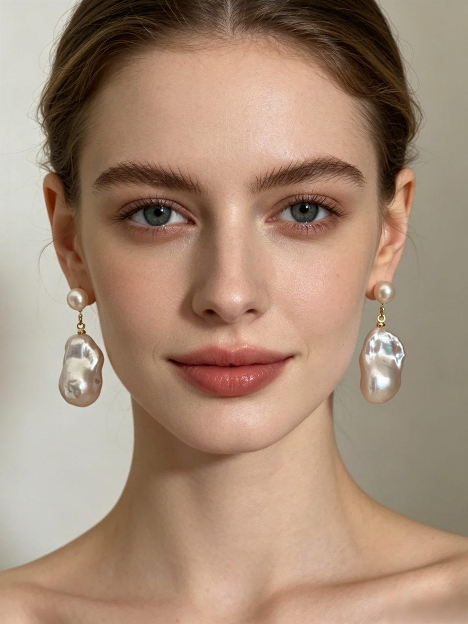 Baroque Statement Pearl Drop Earrings