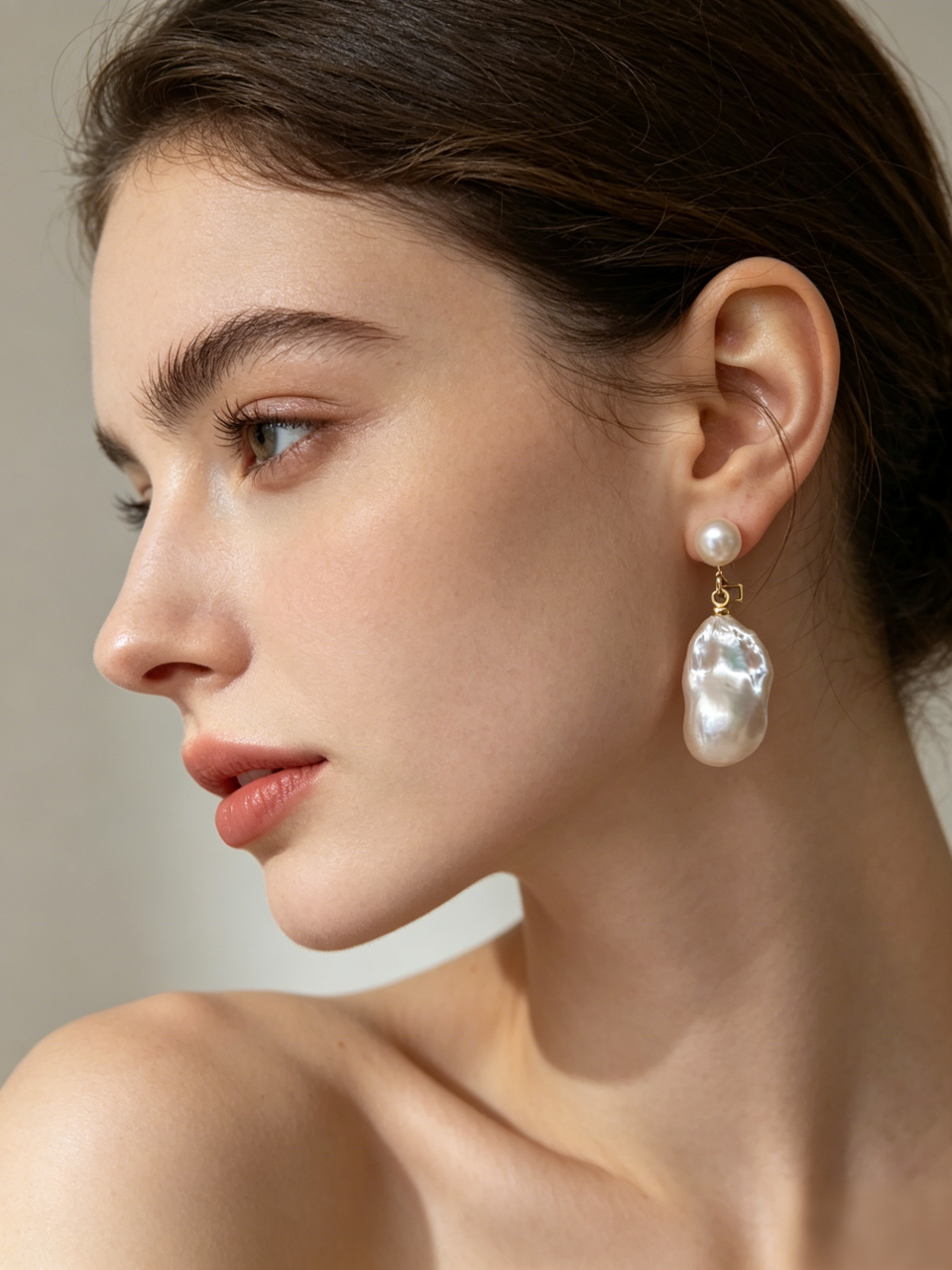 Baroque Statement Pearl Drop Earrings