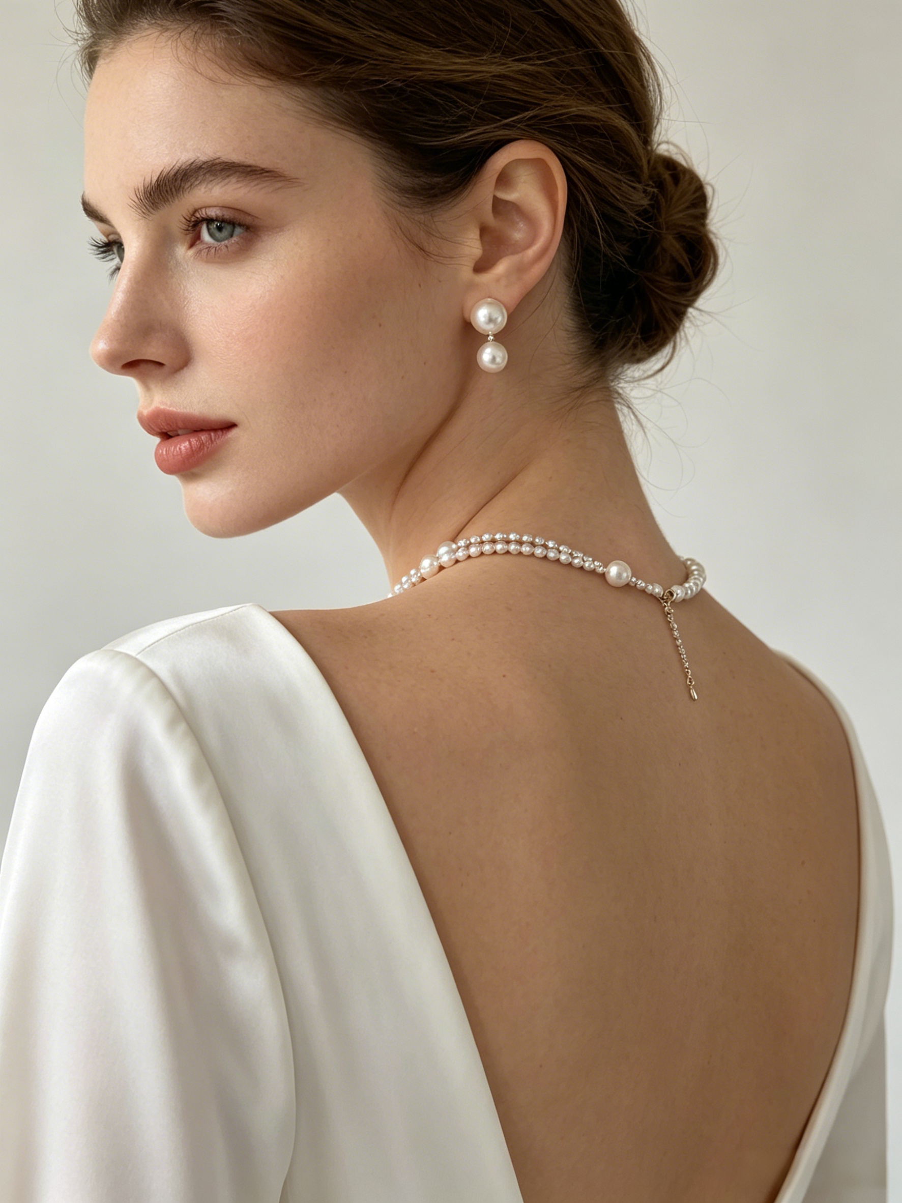 Swarovski Mixed-Size Pearl Statement Necklace