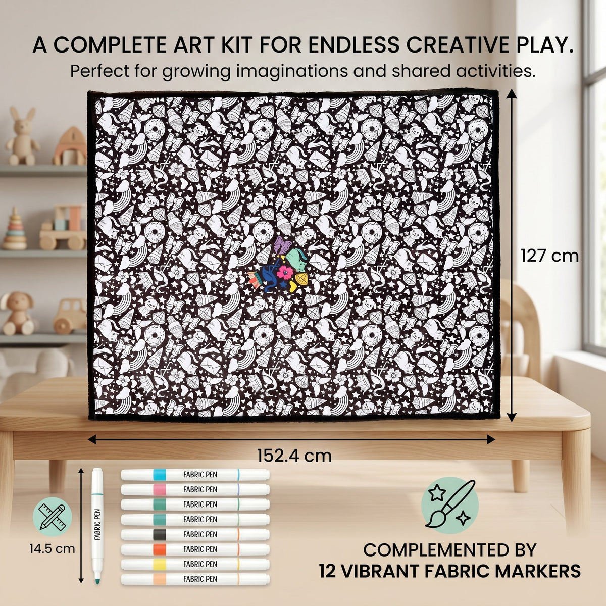 DIY Colouring Blanket with Fabric Markers